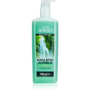 Avon Senses Amazon Jungle tusfürdő gél testre és hajra uraknak 720 ml