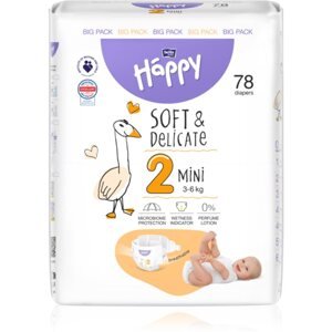 BELLA Baby Happy Soft&Delicate Size 2 Mini eldobható pelenkák 3-6 kg 78 db