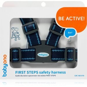 BabyOno Be Active Safety Harness First Steps kiegészítő gyermekeknek Dark Blue 6 m+ 1 db
