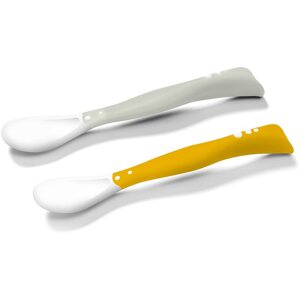 BabyOno Be Active Flexible Spoons kiskanál Grey/Yellow 2 db