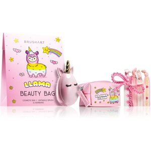 BrushArt KIDS Llama beauty bag ajándékszett Llama beauty bag pink (gyermekeknek)
