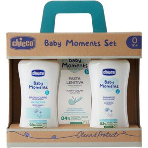 Chicco Baby Moments Clean & Protect ajándékszett (gyermekeknek születéstől kezdődően)