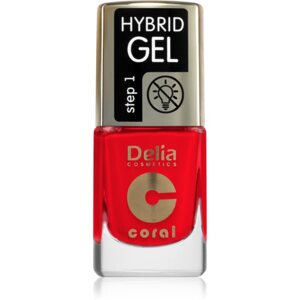 Delia Cosmetics Coral Hybrid Gel géles körömlakk UV/LED lámpa használata nélkül árnyalat 125 11 ml