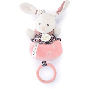 Doudou Gift Set Soft Toy with Music Box plüss játék dallammal Pink Rabbit 1 db
