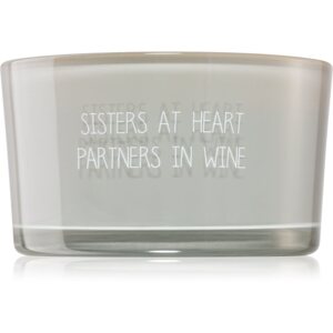 My Flame Candle With Crystal Sisters At Heart, Partners In Wine illatgyertya 11x6 cm