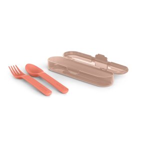 Suavinex Go Natural Cutlery Set étkészlet 12 m+ Pink 3 db