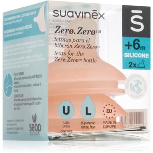 Suavinex Zero Zero Bottle Teat etetőcumi L Dense Flow 6 m+ 2 db