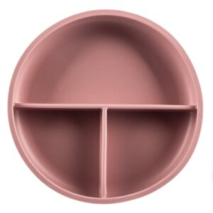 Zopa Silicone Divided Plate osztott tányér tapadókoronggal Old Pink 1 db
