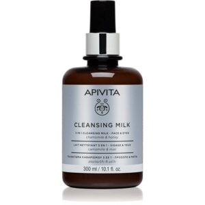 Apivita Cleansing Chamomile & Honey tisztító tej 3 in 1 az arcra és a szemekre 300 ml
