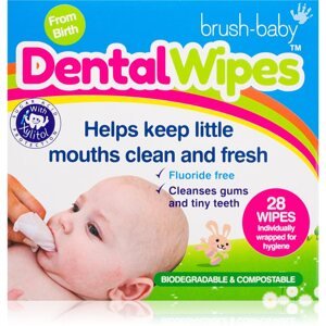 Brush Baby DentalWipes kendők a fogakra gyermekeknek 6 db