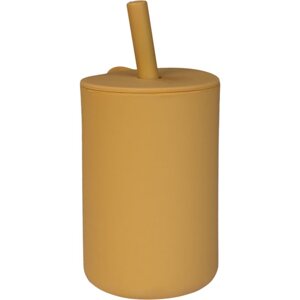 Tryco Silicone Cup and Straw bögre szívószállal Honey Gold 1 db