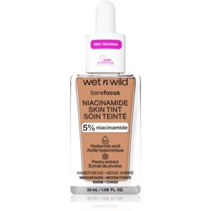 Wet n Wild Bare Focus Niacinamide Skin Tint könnyű hidratáló alapozó árnyalat Amber Beige 32 ml