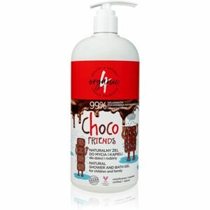 4Organic Choco extra gyengéd tusoló gél az egész családnak csokoládé illattal 1000 ml