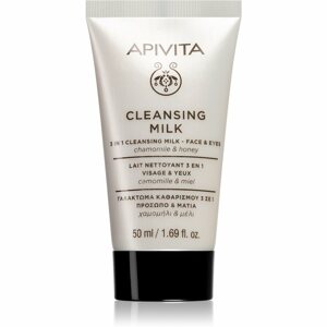 Apivita Cleansing Chamomile & Honey tisztító tej 3 in 1 az arcra és a szemekre 50 ml