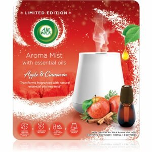 Air Wick Magic Winter Apple & Cinnamon Aroma diffúzor töltettel + akkumulátor White Difuser 20 ml