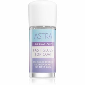 Astra Make-up S.O.S Nail Care Fast Gloss Top Coat fedő lakk a körmökre a tökéletes védelemért és intenzív fényért 12 ml