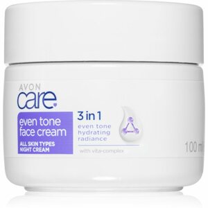 Avon Care 3 in 1 éjszakai arckrém egységesíti a bőrszín tónusait 100 ml