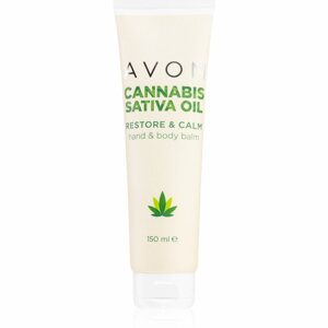 Avon Cannabis Sativa Oil Restore & Calm krém kézre és testre kender olajjal 150 ml
