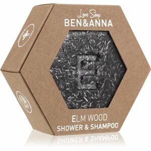BEN&ANNA Love Soap Shower & Shampoo szilárd sampon és tusfürdő gél 2 az 1-ben Elm Wood 60 g