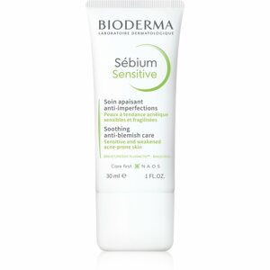 Bioderma Sébium Sensitive intenzíven hidratáló és nyugtató krém a pattanások kezelése által kiszárított és irritált bőrre 30 ml