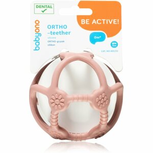 BabyOno Be Active Ortho rágóka BPA-mentes 0 m+ pink 1 db