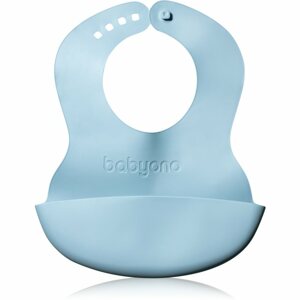BabyOno Be Active Soft Bib with Adjustable Lock előke Blue 6 m+ 1 db