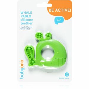 BabyOno Be Active rágóka 6m+ Whale Pablo Green 1 db
