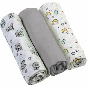 BabyOno Diaper Super Soft mosható pelenkák Grey 70 × 70 cm 3 db