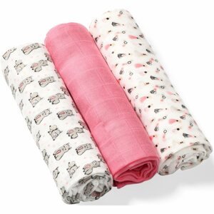 BabyOno Take Care Natural Diapers mosható pelenkák 70 x 70 cm Pink 3 db
