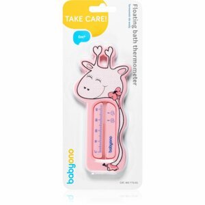 BabyOno Take Care Floating Bath Thermometer gyerek lázmérő fürdőbe Pink Giraffe 1 db