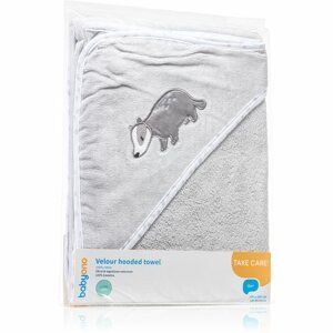 BabyOno Towel Velour kapucnis törülköző Grey 100x100 cm
