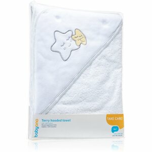 BabyOno Towel Terrycloth kapucnis törülköző White 100x100 cm