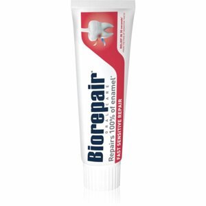 Biorepair Fast Sensitive Repair bioaktív fogkrém a fogak érzékenységének csökkentésére és a fogzománc helyreállítására 75 ml