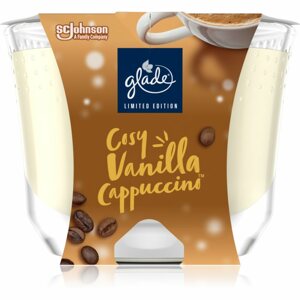 GLADE Cosy Vanilla Cappuccino illatgyertya illattal Vanilla Foam, Roasted Coffee, Toasted Hazelnut 224 g