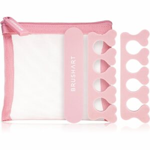 BrushArt Berry Foam toe separator & Nail file set pedikűr készlet Pink