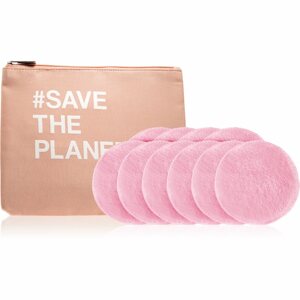 BrushArt Home Salon Cosmetic bag and Make-up removal pads set sminklemosó vattakorong Pink(kozmetikai táska)