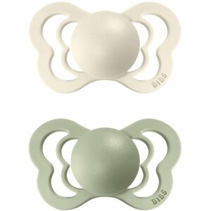 BIBS Couture Natural Rubber Size 2: 6+ months cumi Ivory / Sage 2 db