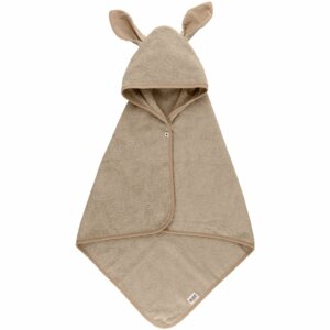 BIBS Kangarooo Hoodie Towel kapucnis törülköző Vanila 65 x 65 mc 1 db