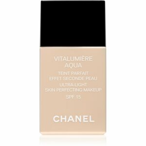 Chanel Vitalumière Aqua ultra könnyű make-up a ragyogó bőrért árnyalat 10 Beige SPF 15 30 ml