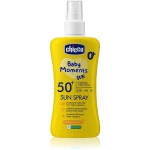 Chicco Baby Moments Sun napozó spray gyermekeknek SPF 50+ 0 m+ 150 ml