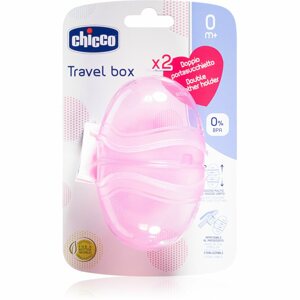 Chicco Double Soother Holder cumitartó doboz Pink 1 db