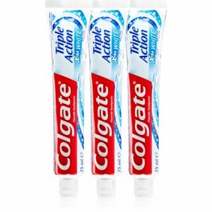 Colgate Triple Action White fehérítő fogkrém megvéd a fogszuvasodással szemben és friss leheletet biztosít