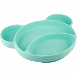 Canpol babies Suction plate Bear osztott tányér tapadókoronggal Turquoise 500 ml