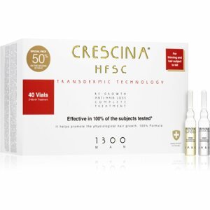 Crescina Transdermic 1300 Re-Growth and Anti-Hair Loss hajnövekedés és hajhullás elleni ápolás uraknak 40x3,5 ml