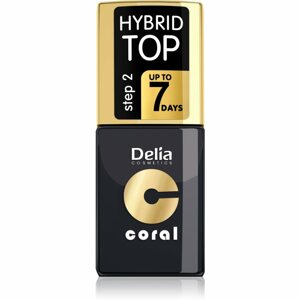 Delia Cosmetics Coral Nail Enamel Hybrid Gel zselés fedő körömlakk 11 ml