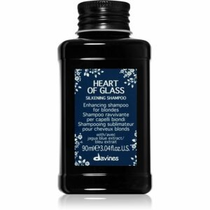 Davines Heart of Glass Silkening Shampoo finom állagú tisztító sampon szőke hajra 90 ml