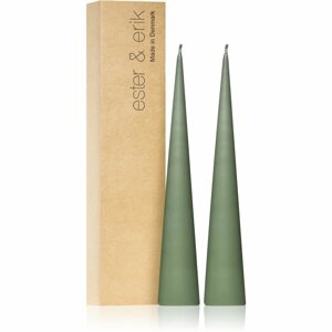 ester & erik cone candles green soil (no. 70) gyertya 2x25 cm