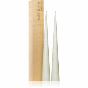 ester & erik cone candles linen grey (no. 22) gyertya 2x37 cm