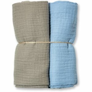 T-TOMI Muslin Diapers Grey + Blue mosható pelenkák 65 x 65 cm 2 db