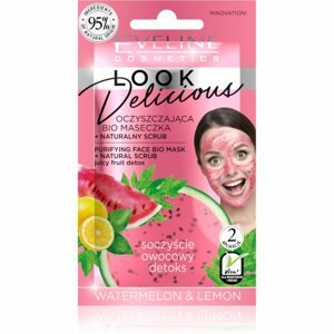 Eveline Cosmetics Look Delicious Watermelon & Lemon hidratáló és világosító maszk fáradt bőrre 10 ml